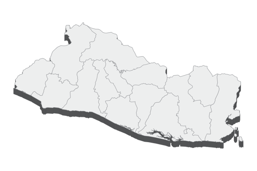 3D map illustration of El Salvador png