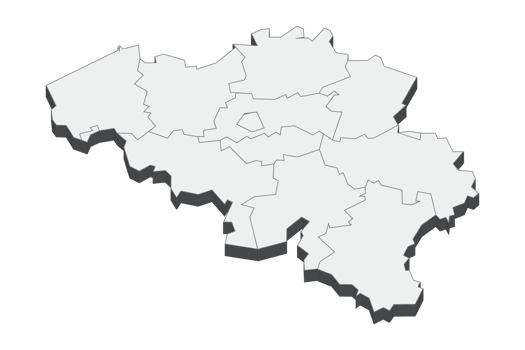 3D map illustration of Belgium png
