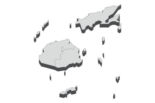 3D map illustration of Fiji West png