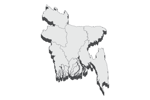3D map illustration of Bangladesh png