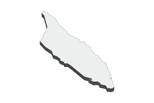 3D map illustration of Aruba png