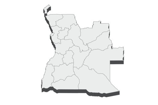 3D map illustration of Angola png