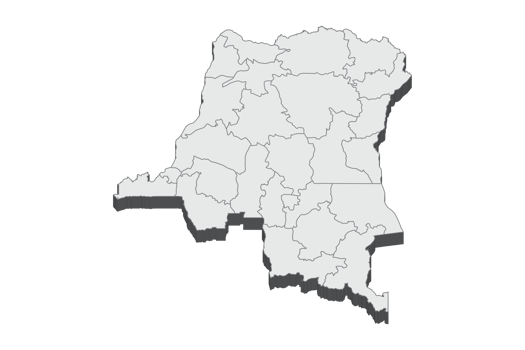 3D map illustration of Democratic Republic of the Congo png