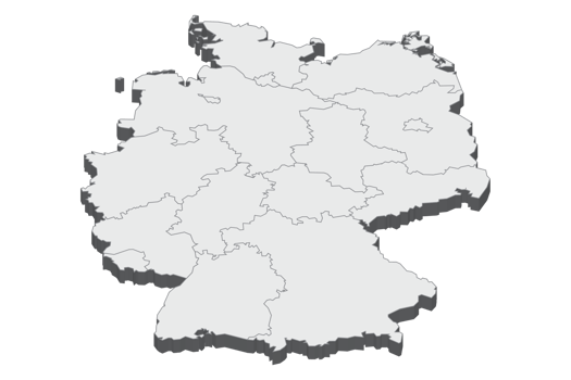 3D map illustration of Germany png
