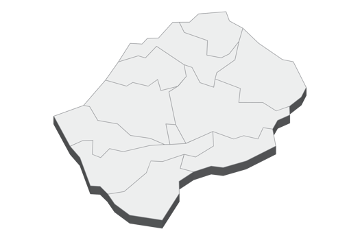 3D map illustration of Lesotho png