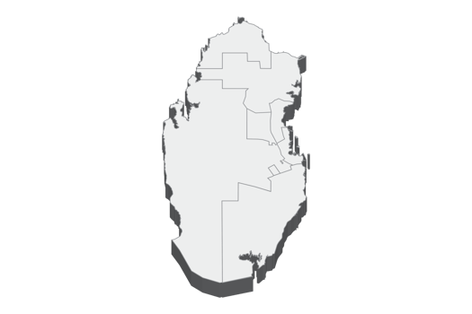 3D map illustration of Qatar png