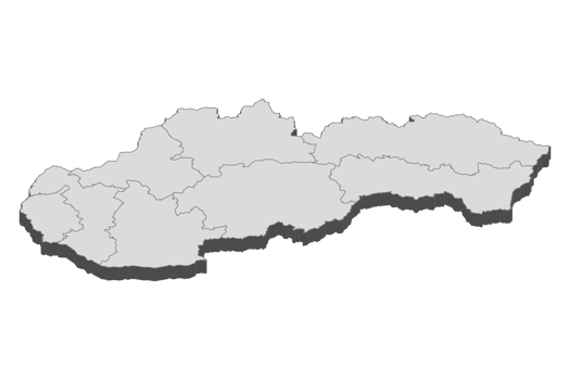 3D map illustration of Slovakia png
