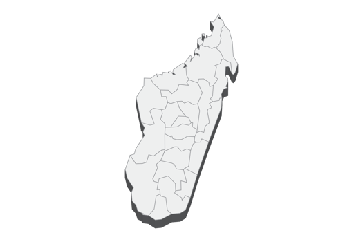 3D map illustration of Madagascar png