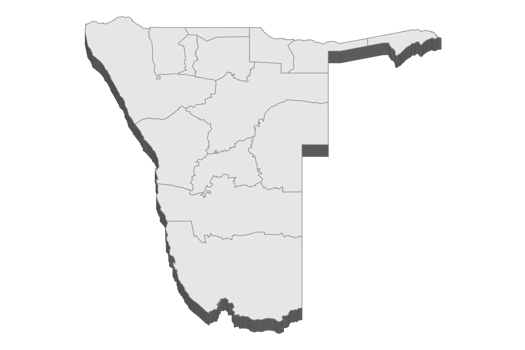 3D map illustration of Namibia png