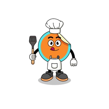 Mascot Illustration of sticker chef vector