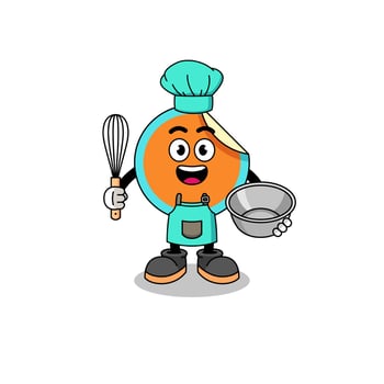 Illustration of sticker as a bakery chef vector
