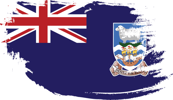 Falkland Islands flag with grunge texture png