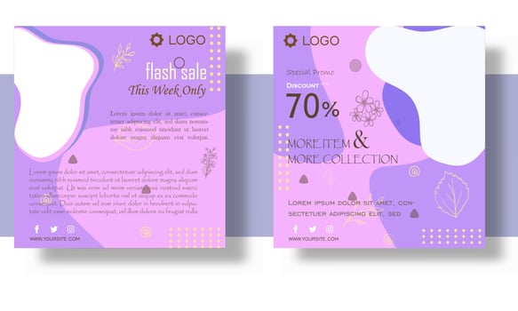 New collection fashion sale social media template vector