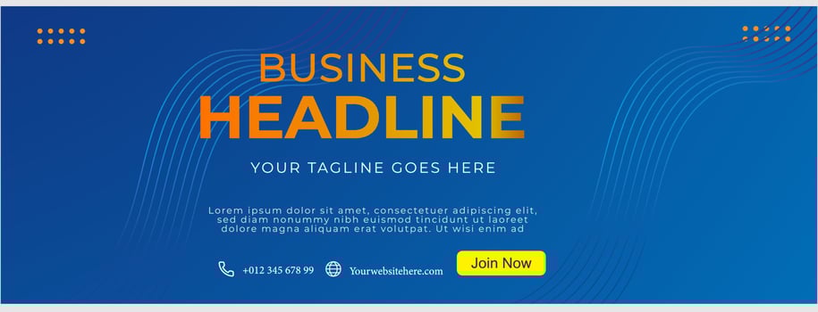 Simple business facebook and web banner template vector