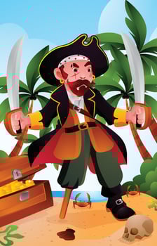 Pirate Character Concept vector