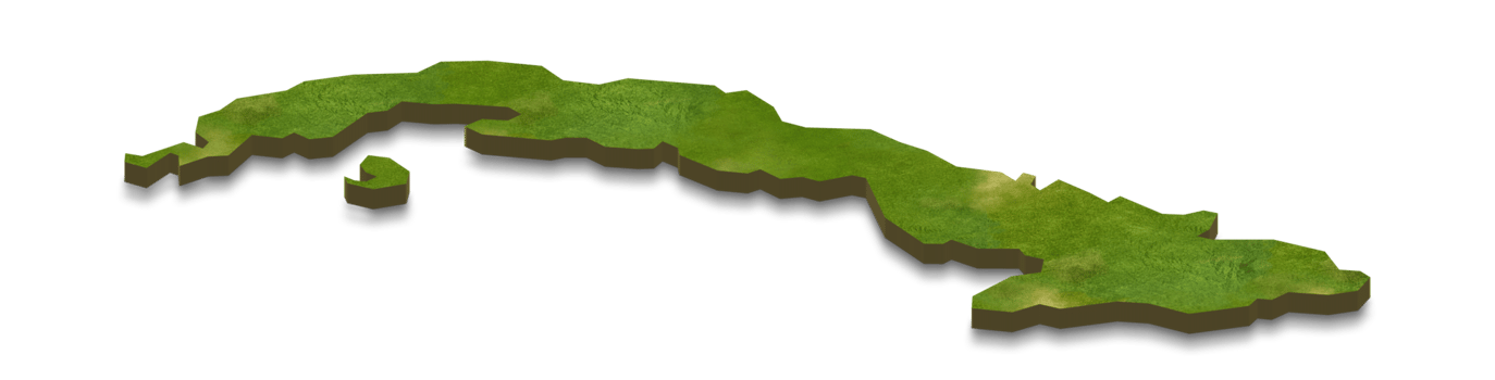 3D map illustration of cuba png