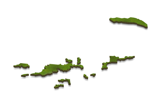 3D map illustration of British Virgin Islands png