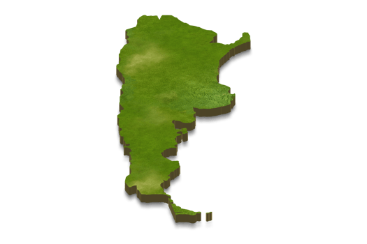 3D map illustration of argentina png