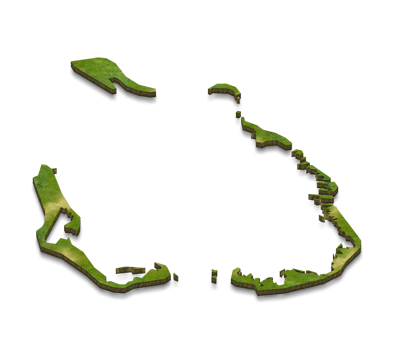 3D map illustration of Cocos Islands png