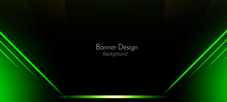 Abstract geometric green transparent gradient lines illustration pattern background vector