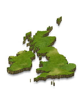 3D map illustration of United Kingdom png
