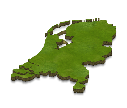 3D map illustration of Netherlands png