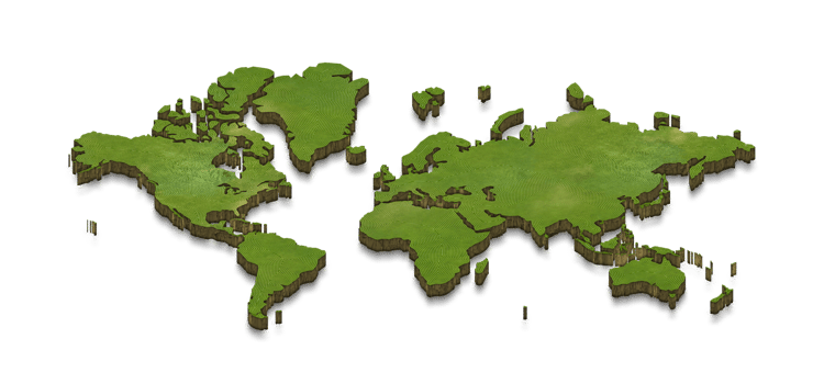 3D map illustration of the world png