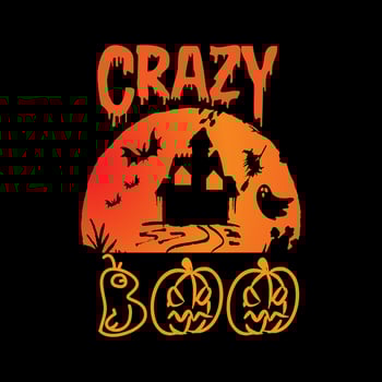 Crazy Boo typography lettering for t shirt vector