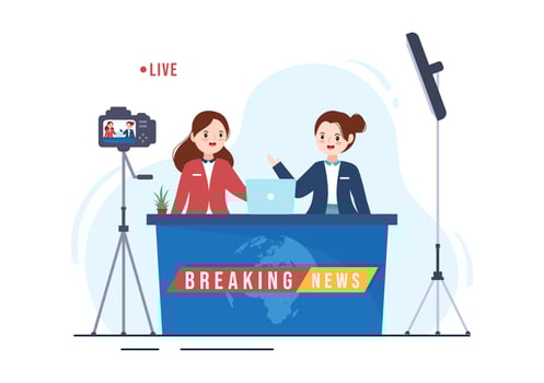 TV Channel Template Hand Drawn Cartoon Flat Illustration Home Entertainment for Watching Movie, Action Film or Breaking News in Television vector
