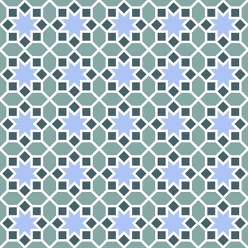 Background with seamless pattern in colorful islamic style vector