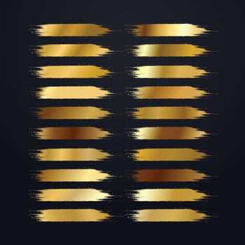 Yellow gold gradients metallic gradients vector