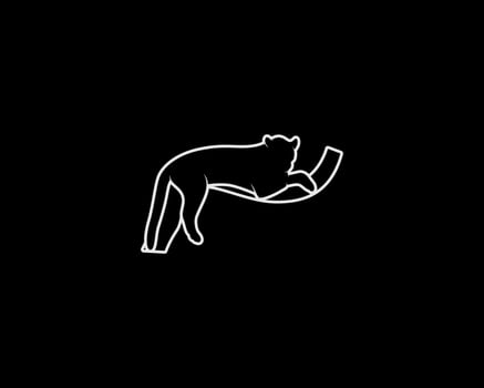 jaguar outline vector silhouette