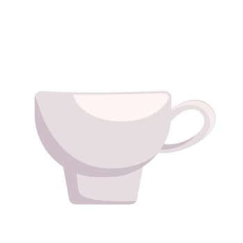 Ceramic drink mug. Vector illustration