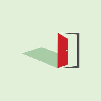 Open Door Simple Creative Modern Logo vector