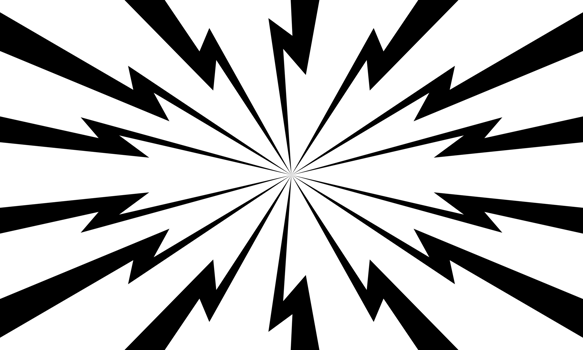 Radial burst rays on transparent background. Speed lines. Manga frame png