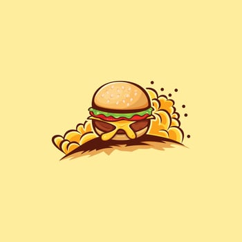 Burger Food Menu Creative Design Logo vector