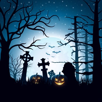 Halloween night background vector