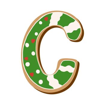 Christmas Cookie Alphabet png