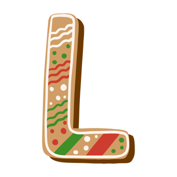 Christmas Cookie Alphabet png
