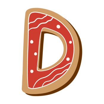 Christmas Cookie Alphabet png