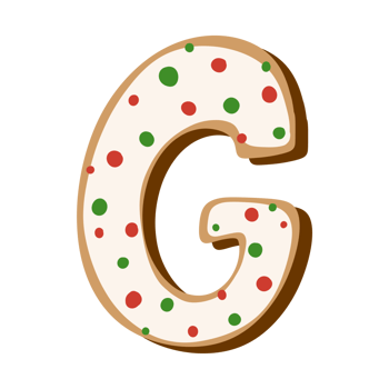 Christmas Cookie Alphabet png