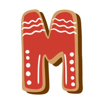Christmas Cookie Alphabet png