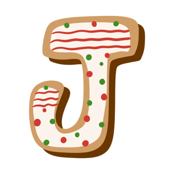 Christmas Cookie Alphabet png