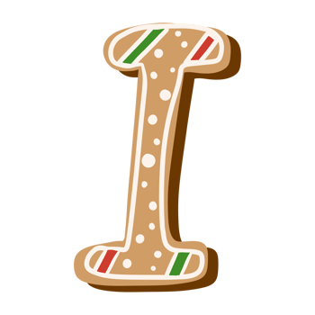 Christmas Cookie Alphabet png