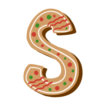 Christmas Cookie Alphabet png