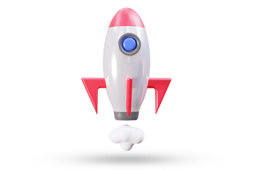 3d rocket with smoke render png