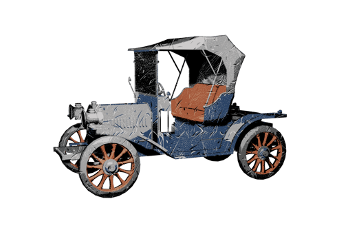 Grunge style classic car png