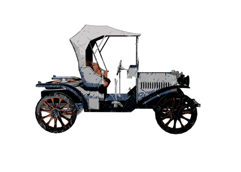 Grunge style classic car png