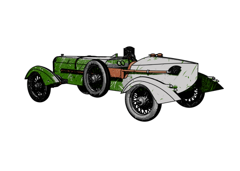Grunge style classic car png