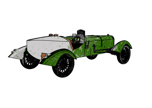 Grunge style classic car png